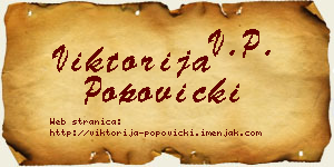 Viktorija Popovicki vizit kartica